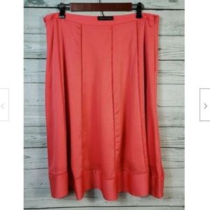 NEW Banana Republic Lined Coral Midi Sweep Skirt